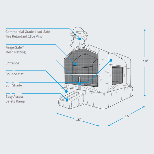 Schematic of Dalmatian Bounce House Rental in Rochester, NY