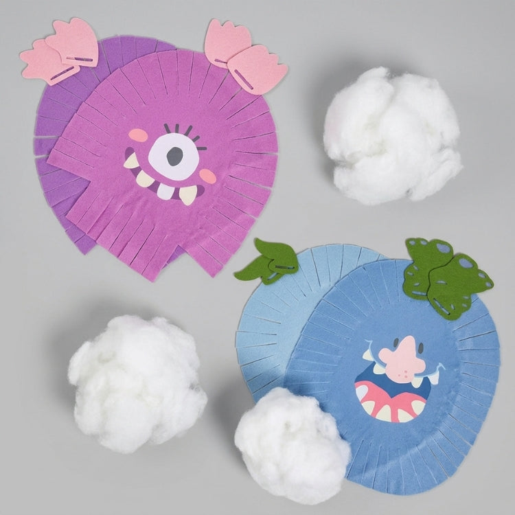 Supplies for DIY Halloween Monster Fleece-Tie Pillow Program