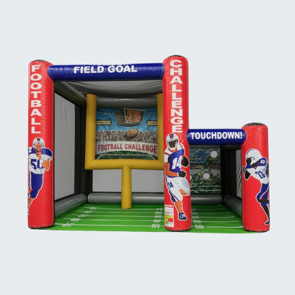 Inflatable football challenge game rental for parties and events.