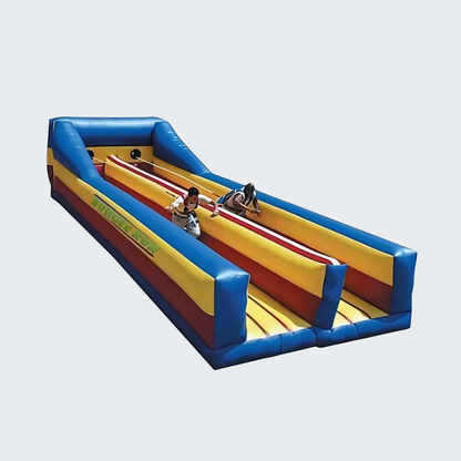 Bungee Run Inflatable featuring two players racing to the end of the game