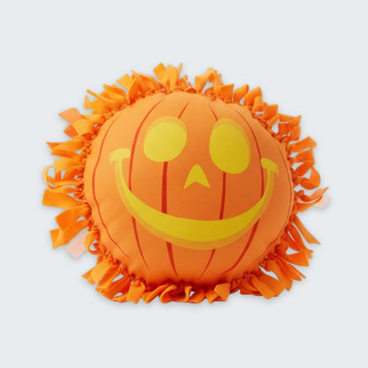 DIY Fleece-Tie Pumpkin Pillow Plush