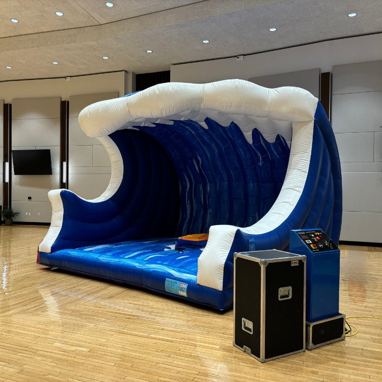 Mechanical Surfboard with Big Wave Inflatable Setup at Event in Rochester, NY