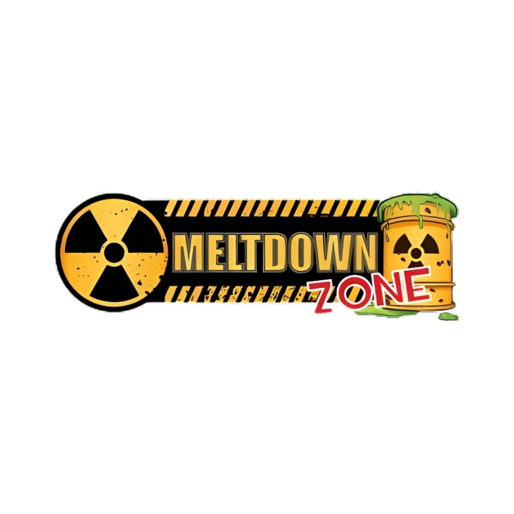 Meltdown Zone Inflatable Mechanical Ride Rental Game Logo