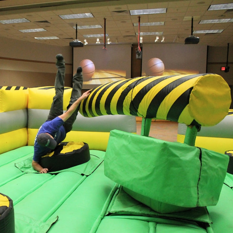 Meltdown Zone Inflatable Game with Person Falling on Inflatable