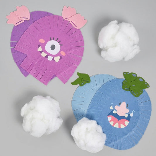 Supplies for DIY Halloween Monster Fleece-Tie Pillow Program
