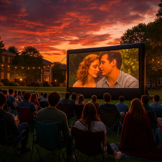 Inflatable Outdoor Movie Screen Rental at College Campus