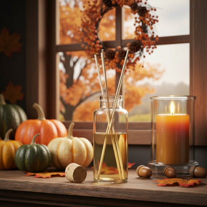 Fall and Autumn Themed Scented DIY Reed Diffuser Program for Colleges
