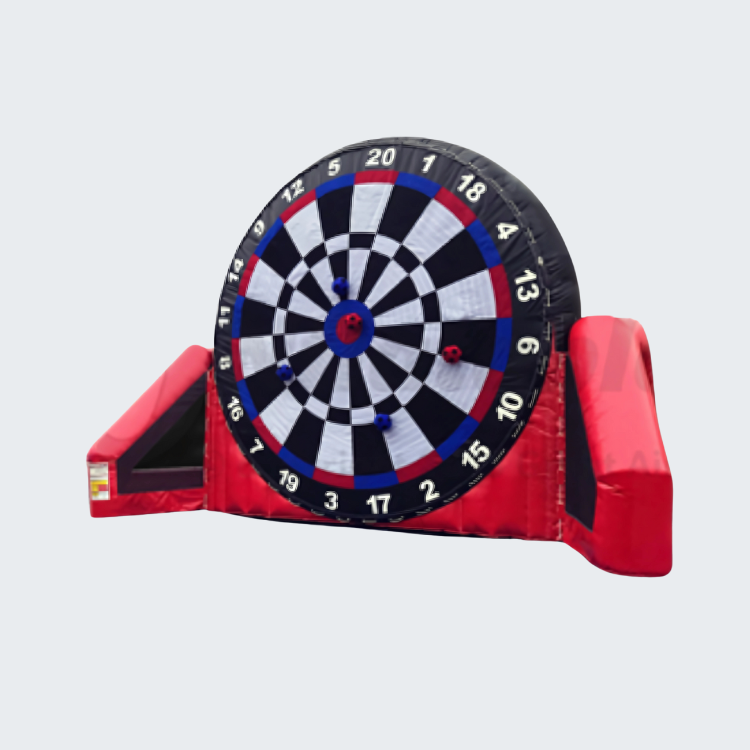 Inflatable Soccer Darts Game Rental with Velcro Soccer Balls and Velcro Dartboard