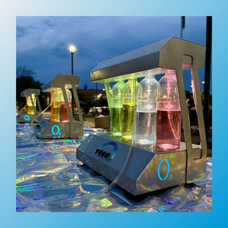 Oxygen Bar Rental Attraction on Table at Late Night Event in Brockport, New York.