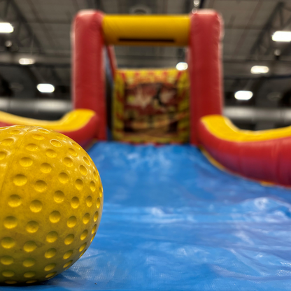 Close Up of Toss Ball Inflatable Skee Ball Game Rental in Rochester, NY