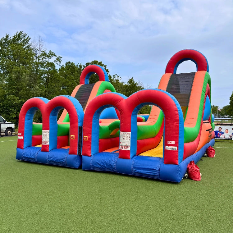 Inflatable Obstacle Course Rental in Rochester, NY – Blue Apple Productions